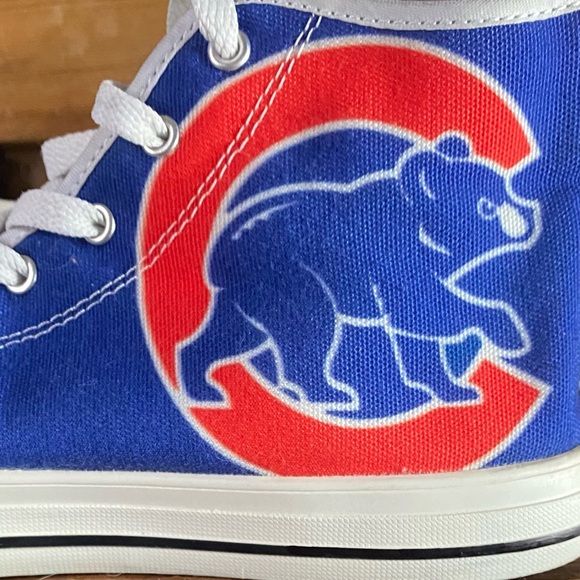 CHICAGO CUBS HIGH TOP CANVAS SNEAKERS - Picture 8 of 9